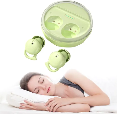 Vista 10 de Auriculares inalámbricos para dormir pequeños con Bluetooth pequeños para dormir de lado, auriculares Bluetooth para dormir de lado