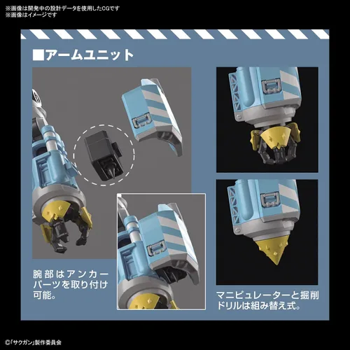 Vista 6 de Bandai Hobby SakuGun - Big Tony (Gagumber Memempu Custom), Bandai Spirits HG 1/72 Kit