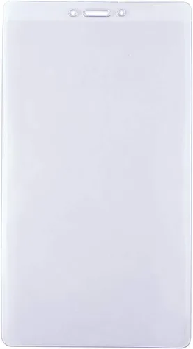 Vista 5 de Soporte extra grande de 4 1/8 x 7 1/2 para boletos e insignias, plástico transparente resistente de 4 x 7 pulgadas, protector de tarjetas