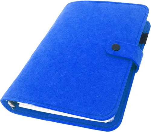 Vista 53 de Carpeta de fieltro A5 con páginas y juego de bolsillos para carpeta, color menta aguamarina