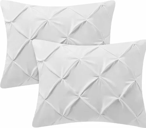 Vista 9 de Juego de 2 fundas de almohada tamaño Queen de 100% algodón egipcio, color blanco, fundas de almohada tamaño Queen de 20 x 30 pulgadas, fundas