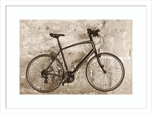 Vista 13 de Amanti Art Framed Wall Art Print 18x24 Bike by Deborah Revell, Transportation Wall Art, Industrial Urban Decor, Small Poster Painting Artwork for