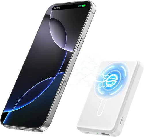 Vista 8 de para Magsafe Cargador Portátil Paquete de Batería - Banco de Energía Magnético de 12000mAh PD 22.5W USB C y Carga Rápida Inalámbrica de 15W Paquete
