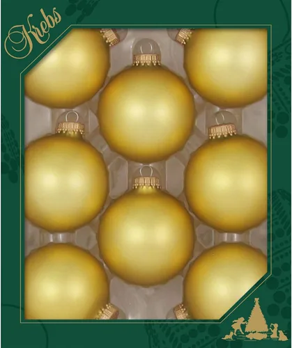 Vista 10 de Christmas By Krebs Adornos de bola de Navidad de vidrio sin costuras de diseñador hechos en EE.UU., 2 5/8" (67mm), 8 piezas
