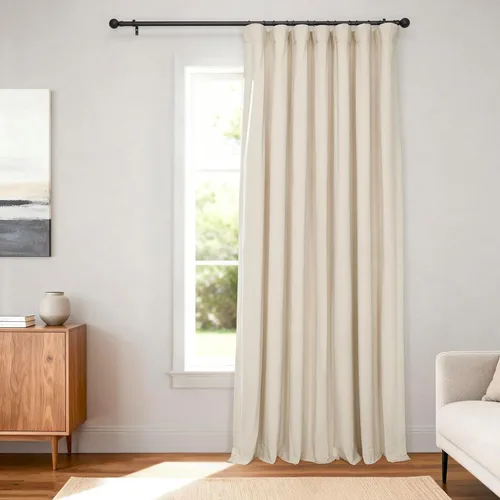 Vista 52 de HPD Half Price Drapes Cortinas Opacas Térmicas de Terciopelo Signature para Sala de Estar de 63 Pulgadas de Largo (1 Panel) con Bolsillo para Barra