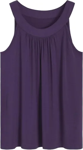 Vista 2 de Latuza Conjunto de pijama de verano con camiseta sin mangas de viscosa suave para mujer