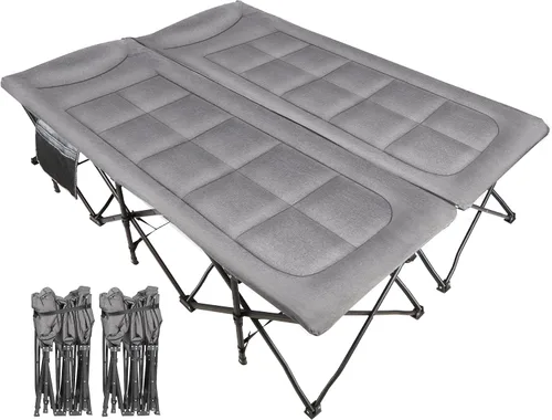 Vista 13 de REDCAMP Catres de Campamento de Tamaño Grande para Adultos 500lbs, 33.5'' Catres para Dormir Extra Anchos y Altos Resistentes, Catres XL Portátiles