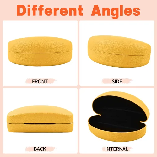 Vista 3 de Paquete de 2 fundas rígidas grandes para lentes de sol, funda protectora para gafas de sol y lentes