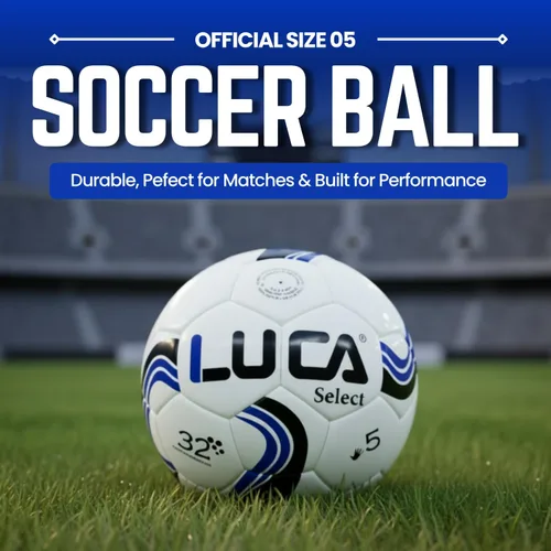 Vista 2 de LUCA Balón de fútbol tamaño 5, piel sintética suave al tacto, duradera e impermeable, pelota de entrenamiento para jóvenes y adultos para jugar
