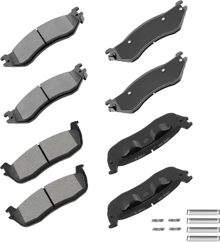 Vista 28 de cciyu Juego de pastillas de freno delanteras de cerámica profesional D681 para BMW 530i, 97-03 para BMW 540i, 95 97-01 para BMW 740i, 95-01 para BMW
