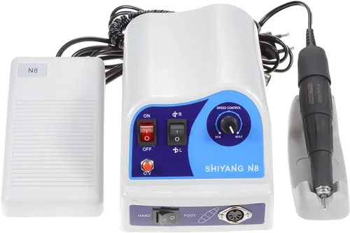 Vista 2 de Motor micro SHIYANG N8 del cepillo del carbón de la máquina del taladro del clavo 45000RPM con la manija de pulido SDE-H37LN