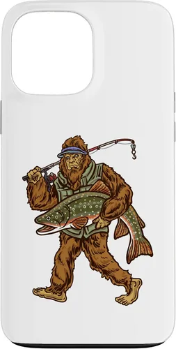 Vista 23 de iPhone 16 Brook Trout River Fishing Bigfoot Hunting Fishermen Case