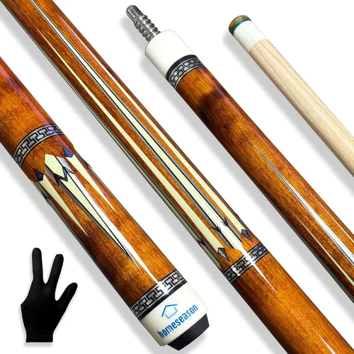 Vista 8 de HomeSeason Pool Cue Stick 58inch 18oz-21oz 12.5mm Tip Professional Billiard Canadian Maple Wood 2-Piece Combination Cues Sticks