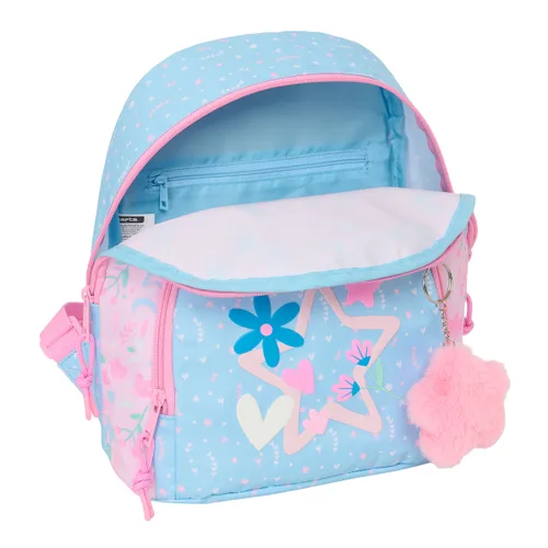 Vista 4 de Mochila BlackFit8 Smile Rosa Azul claro 25 x 30 x 13 cm Mini