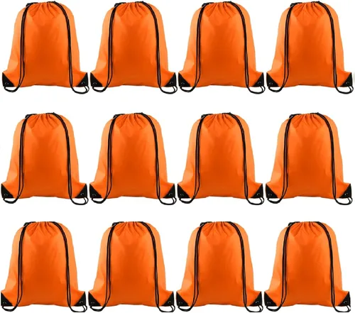 Vista 37 de KUUQA Mochila con cordón a granel, bolsas de almacenamiento para deporte, gimnasio, viajes, Negro, Viajar