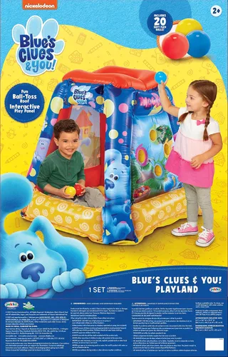Vista 4 de Blues Clues Blue's Clues & You! Ball Pit 20 pelotas – Casa de juegos inflable para niños y niñas [pelotas incluidas]