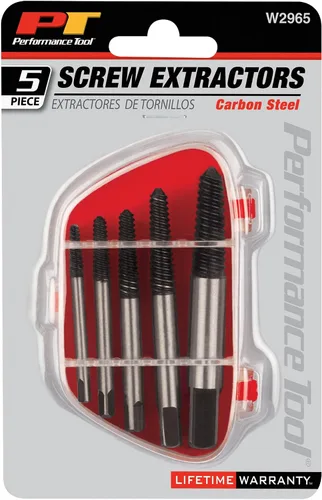 Vista 2 de Performance Tool Juego de extractor de tornillos W2965, elimina tornillos dañados, pernos rotos, tornillos de fijación y accesorios de tubería