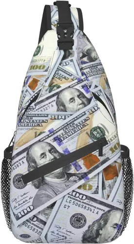 Vista 2 de Us Bill Dollars Money - Bolso de pecho unisex para viajes, senderismo, bolsa de hombro cruzada para mujeres y hombres, US Bill Dollars Money A1