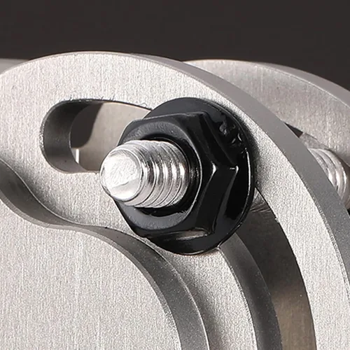 Vista 6 de Tuercas hexagonales de brida dentada M5 x 0.031 in, 50 piezas de acero inoxidable 304 18-8, rosca completa, accionamiento hexagonal, acabado Negro