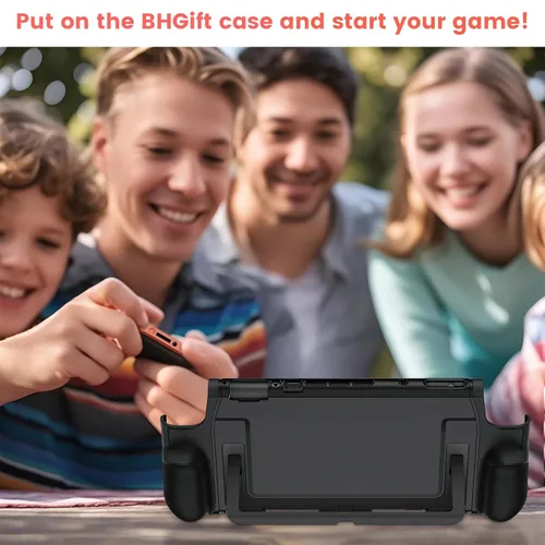 Vista 7 de BHGift for Switch 2 Grip Case (2025), Upgraded Slim Switch 2 Dockable Protective Case, Console Hard Cover Like a Real Gamepad for Handheld