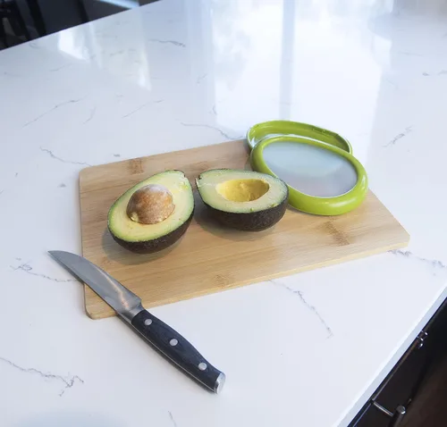 Vista 7 de Joie Fresh contenedor de almacenamiento de vaina elástica para aguacate, conservante de alimentos de silicona, mantiene los restos de productos