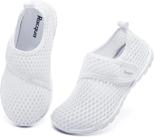 Vista 2 de Racqua - Zapatos acuáticos para niños y niñas, ligeros, de secado rápido, para nadar, acuaticos, deportivos (niños pequeños y grandes)