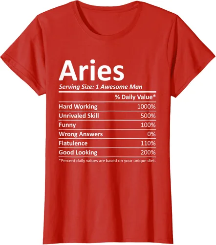 Vista 50 de ARIES Nutrition - Camiseta divertida de regalo con nombre personalizado para cumpleaños, Negro, S