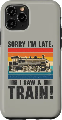 Vista 28 de Funda para iPhone 13 Pro Max Train Railroad Locomotora de tren de vapor para motor Trainspotting