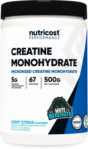 Vista 10 de Nutricost - Polvo de Monohidrato de Creatina (sabor Frambuesa Azul), 500 Gramos (1.1 LBS)