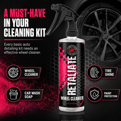 Vista 4 de LimitlessCarCare Limpiador de ruedas y removedor de hierro Retaliate 16oz