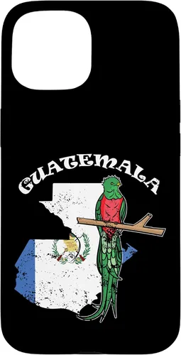 Vista 6 de Funda de recuerdo para iPhone 16 Quetzal de Guatemala con bandera de Guatemala