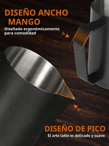 Vista 2 de Jarra de espuma de la leche de la taza del espumador de la leche, taza del Negro