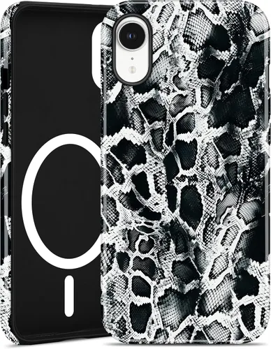 Vista 49 de Jusy Funda magnética Zebra para iPhone XR, color negro
