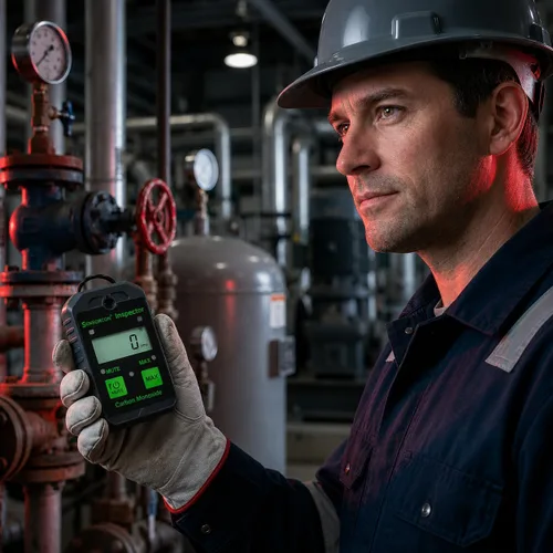 Vista 4 de Inspector CO - Monitor de monóxido de carbono con alertas visuales y audibles, resistente al agua