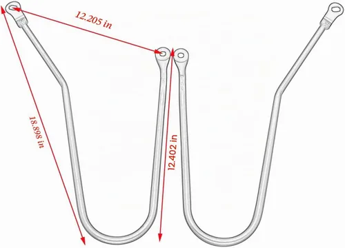 Vista 3 de Barras de soporte para alforja para Triumph Bonneville T100 T120 2016-2023 / Speedmaster 2018-2020 / Thruxton 1200 Street Twin Cup 2016-2020, cromo