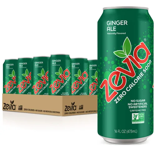 Vista 5 de Zevia Zero Calorie Ginger Ale - Latas de soda (paquete de 24 de 12 onzas + 12 paquetes de 16 onzas)