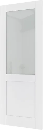 Vista 9 de WINSTELLAR - Losa de puerta de vidrio esmerilado preconstruida de 18 x 80 pulgadas, puertas interiores pintables para el hogar, dormitorio