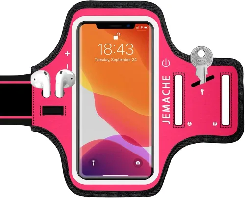 Vista 9 de Brazalete de running para iPhone 17 16 15 14 13 12 Pro (negro)