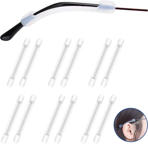 Vista 12 de SooGree Antideslizante para gafas con gancho cómodo de silicona para patillas, retenedor de manga, gafas de sol