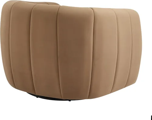 Vista 8 de Christopher Knight Home Monroe Silla giratoria de terciopelo para club, sillón con rotación de 360 grados, sofá giratorio de barril tapizado