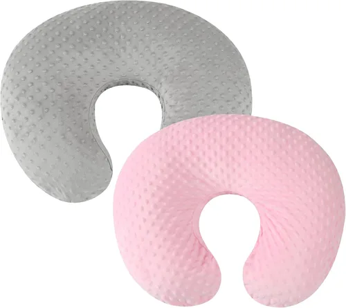 Vista 15 de Set de fundas para almohada de lactancia Dot 2 piezas, fundas ultra suaves compatibles con almohada Boppy, almohada estándar para bebé niño niña