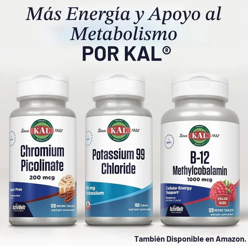 Vista 6 de KAL Cloruro de potasio 99, suplemento de cloruro de potasio de 99 mg, 100