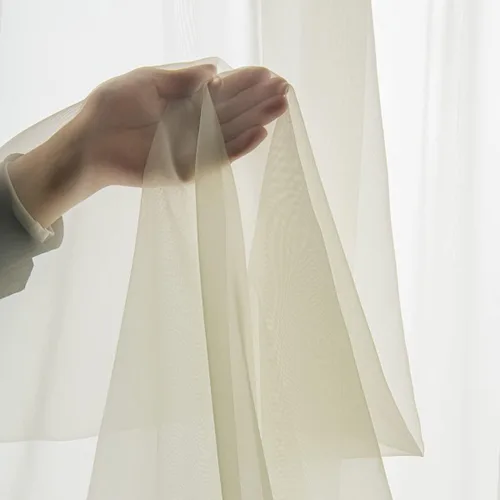 Vista 6 de Cortinas semitransparentes para ventanas de 50 pulgadas de largo, 52 pulgadas de ancho, juego de 2 paneles de cortinas traslúcidas, bolsillo