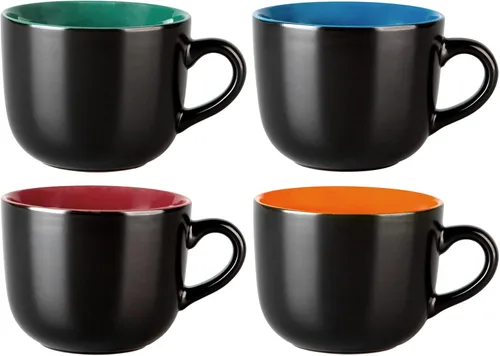 Vista 11 de GBHOME Tazas de sopa jumbo con asas, juego de 4 tazas de café grandes de 24 onzas, cuencos de sopa de cerámica para café, cereales, aperitivos