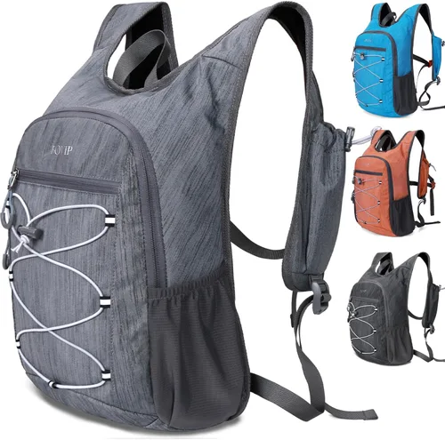 Vista 8 de BOVIP Mochila de senderismo de 20L Mochila de senderismo plegable ligera Mochila de viaje pequeño al aire libre Bolsa de hombro plegable Negro