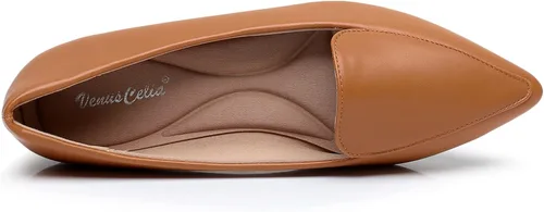 Vista 4 de VenusCelia Zapato plano Funkier para mujer (7.5 M US, camello-PU), Came (Camel Pu)