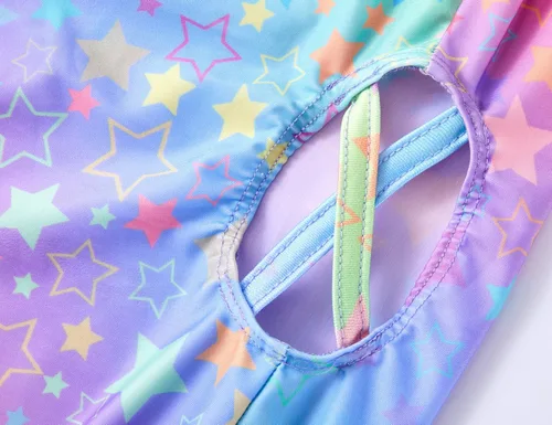 Vista 5 de TENVDA Traje de baño de una pieza para niñas de 2 a 12 años