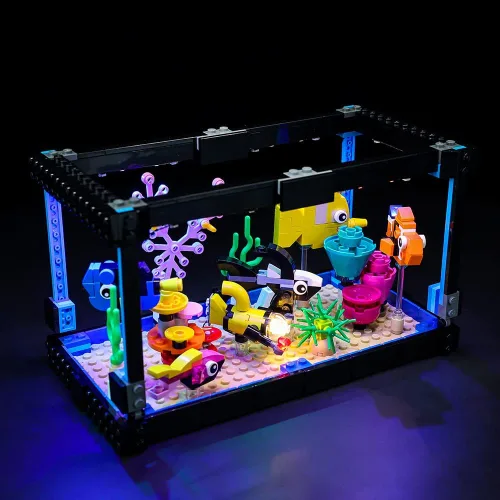 Vista 3 de Kyglaring Kit de luces LED compatible con Lego Set 31122, accesorios de iluminación compatibles con Creator Fish Tank, solo luces