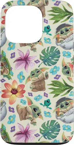 Vista 10 de Star Wars The Mandalorian Grogu - Carcasa con estampado tropical para iPhone 17