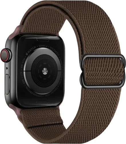 Vista 10 de OXWALLEN - Correa elástica Solo Loop de nailon y de tamaño XL, compatible con Apple Watch de 38 mm y 40 mm, correa trenzada, deportiva, ajustable